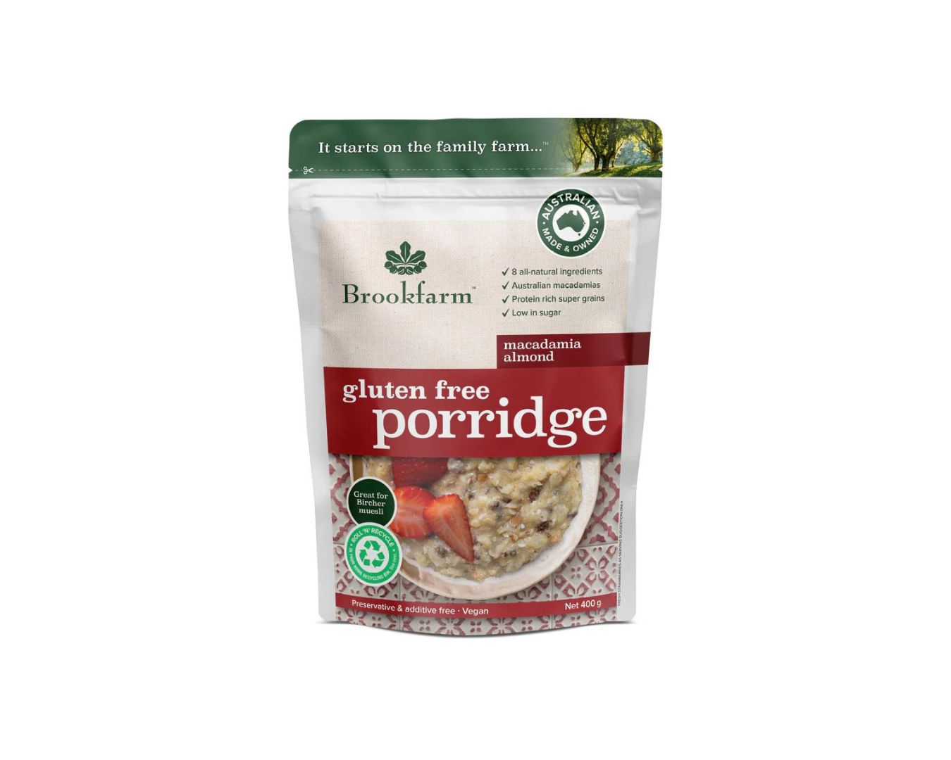 Brookfarm Gluten Free Porridge 400g