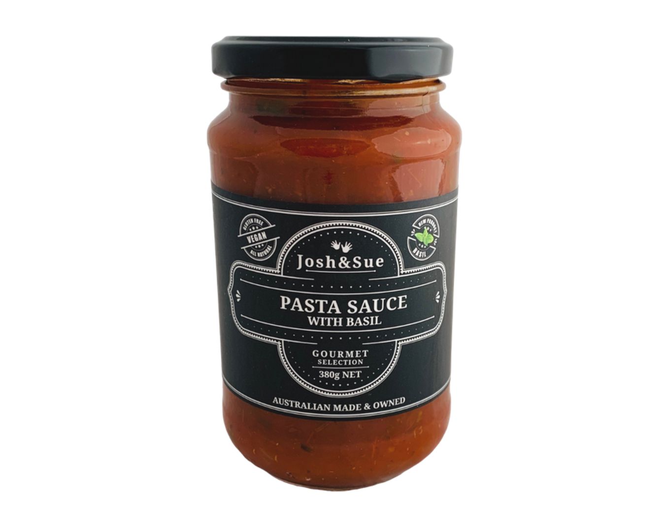 Josh&Sue Basil Pasta Sauce 380g-Pasta Sauce-The Local Basket